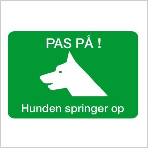 Hunden springer op
