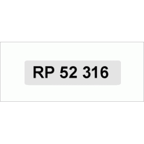 P-bs skilt 400 x 100 mm.