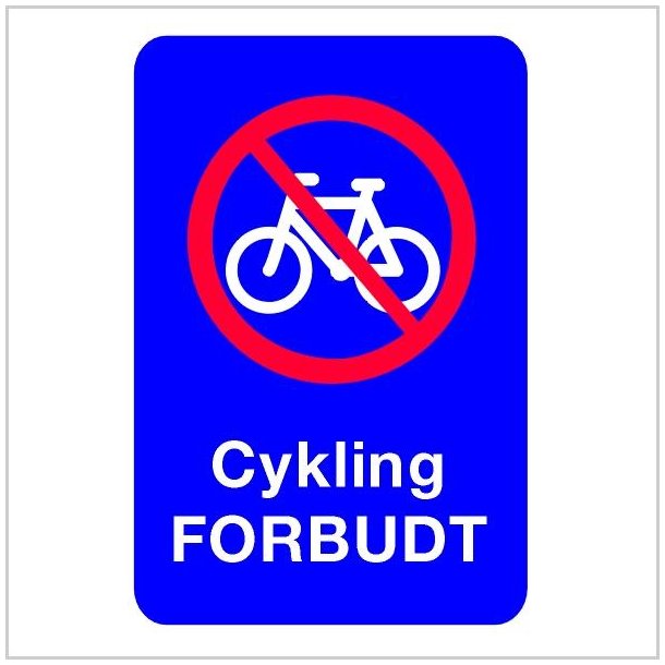 Cykling forbudt