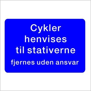 Cykler henvises 20 x 30 cm