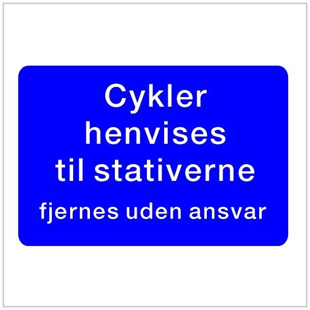Cykler henvises 20 x 30 cm
