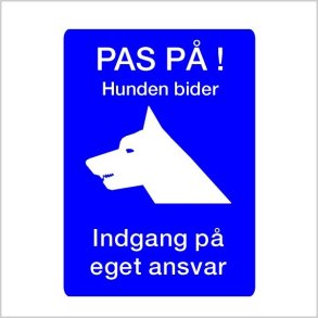 Hunden bider, 20 x 30 cm