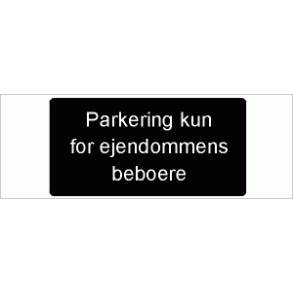 Parkering for beboere