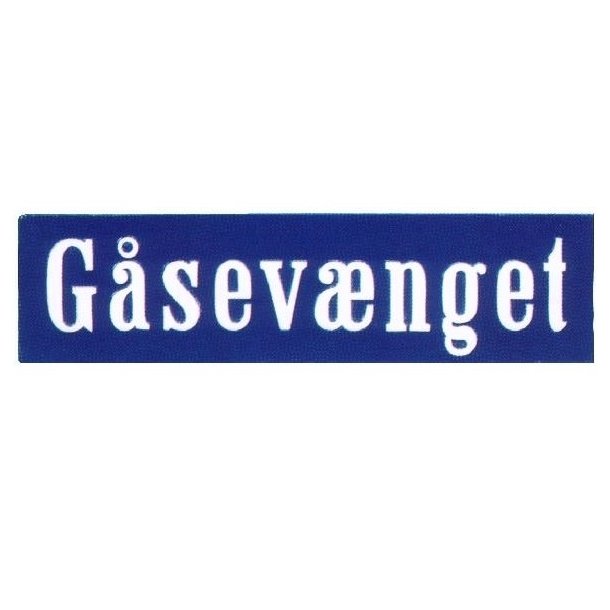 Gadeskilt (model KBH)