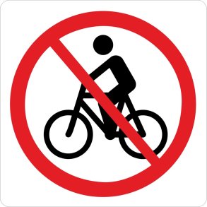 Cykling forbudt