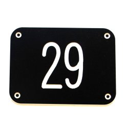 Graverede nummerskilte (indendrs)