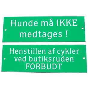 Butikskilte i aluminium