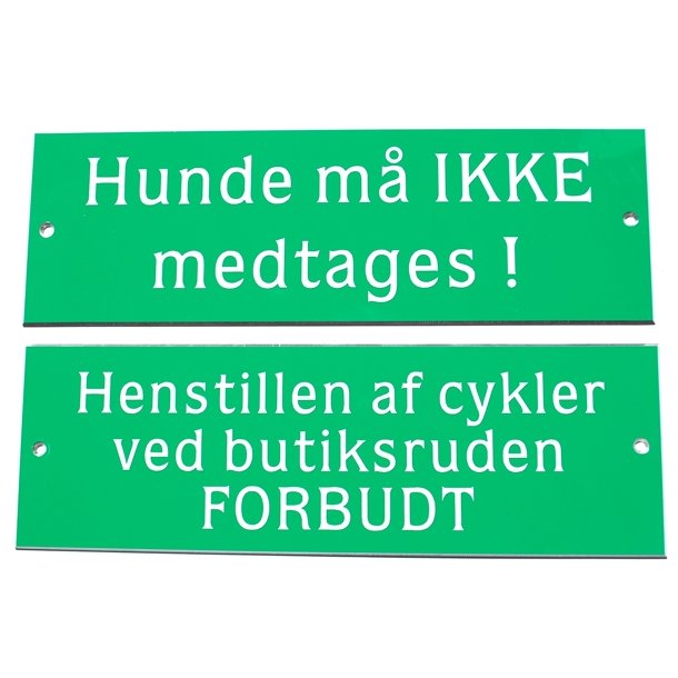 Butikskilte i aluminium