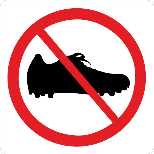 Fodboldstvler forbudt
