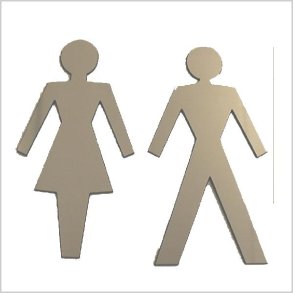 Toiletsymboler, udskret