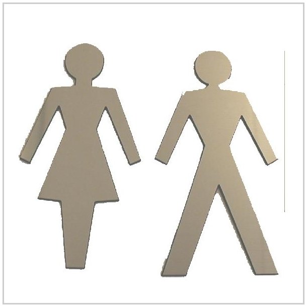 Toiletsymboler, udskret