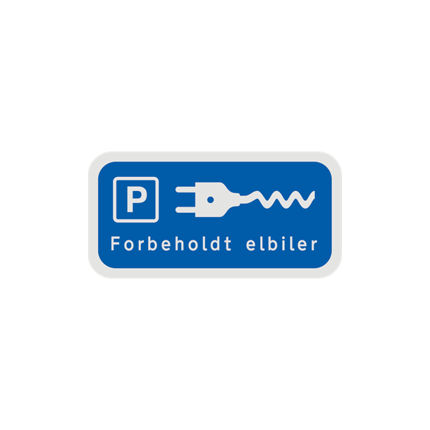 Parkering forbeholdt elbiler ( Bl )