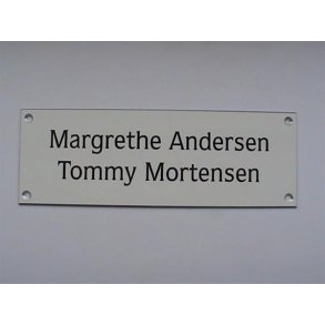 Drskilt 60 x 180 mm, hvid/sort