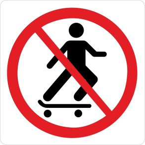 Skateboard  forbudt