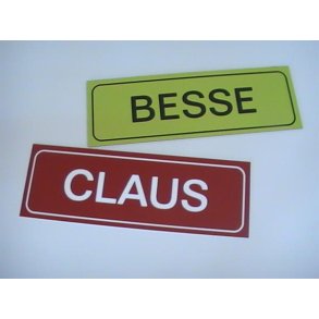 Chauffrskilt - Truckerskilt - Forrudeskilt , graveret i 2-lags plast